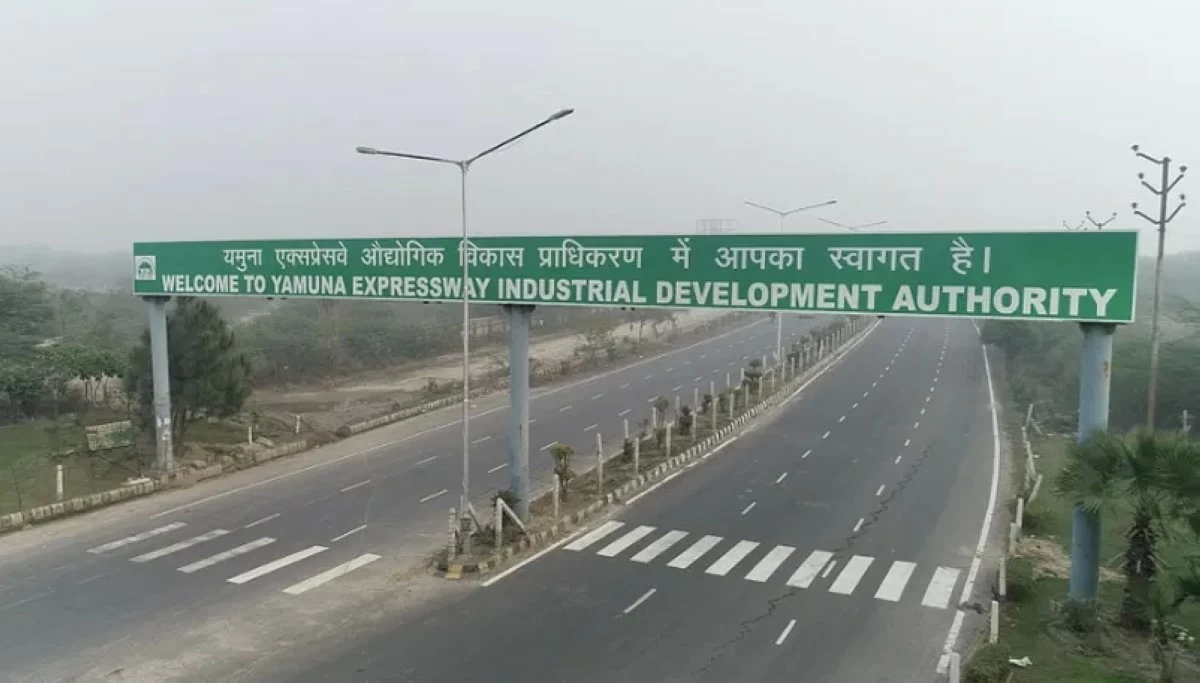 Aerial view of infrastructure development near Jewar Airport, poised to transform Western UP into an economic hub. (Picture credit: YEIDA)