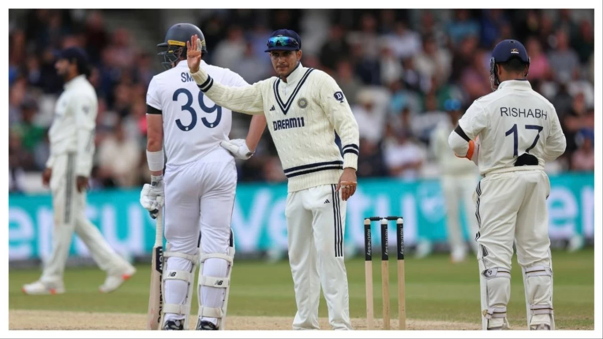 India's captain Shubman Gill gestures to a teammate on day five of the first cricket test match between England and India at Headingley in Leeds, England, Tuesday, June 24, 2025. Photo: PTI
