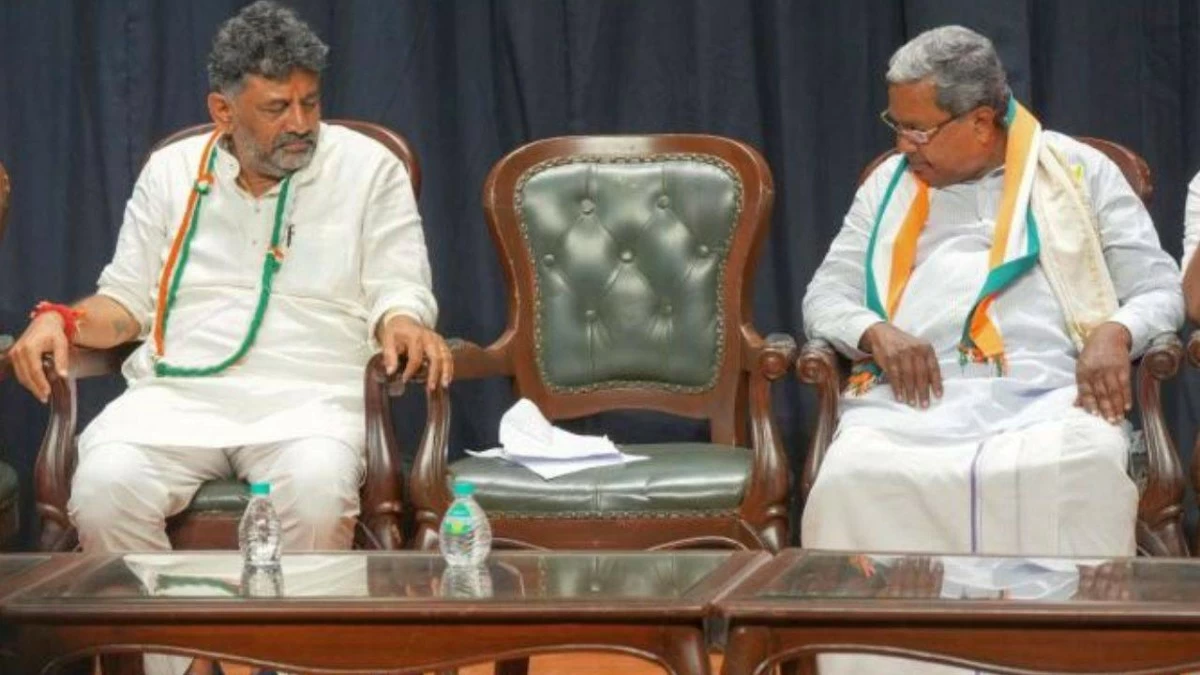 Karnataka CM Siddaramaiah and deputy CM DK Shivakumar (PTI image)
