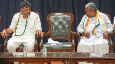 Karnataka CM Siddaramaiah and deputy CM DK Shivakumar (PTI image)
