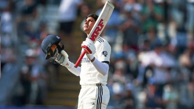 Shubman Gill breaks record with blistering century in second Test. (Photo-X/@BCCI)