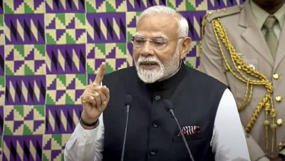 Touching upon India’s democratic ethos, the prime minister said democracy in India is not just a system but “a part of our fundamental values.” (PTI)