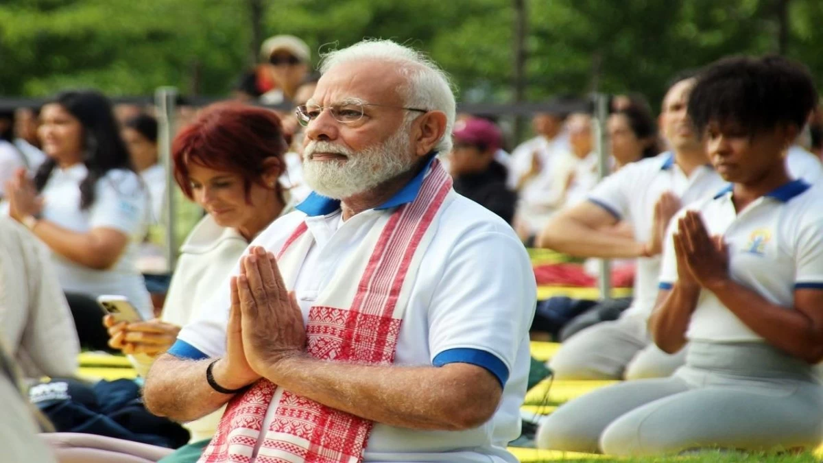 “Let our motto be yoga for peace, harmony and progress,” PM Narendra Modi said some time back. India’s ‘Yoga diplomacy’ also promotes health and health diplomacy. (Photo Credit: Christina Horsten/picture alliance via Getty Images)