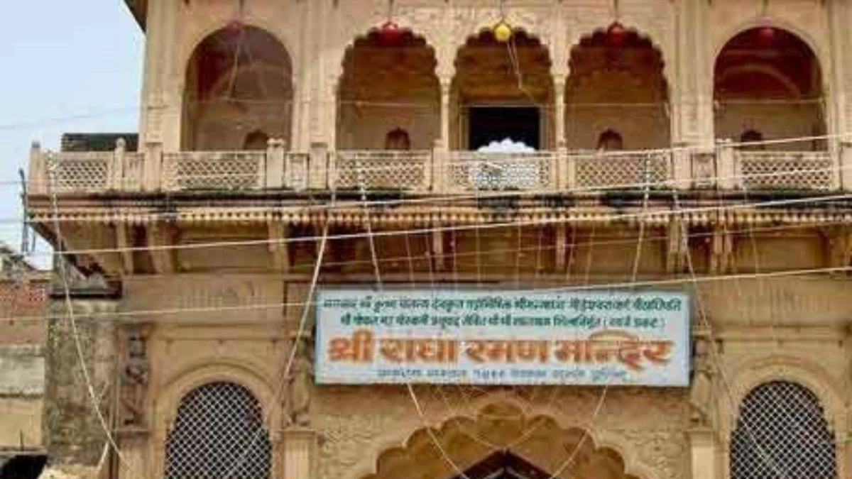 Radha Raman temple: Home to one of the self-manifested idols of Krishna, the temple is deeply sacred and historically significant. (Photo credit: Pinterest)