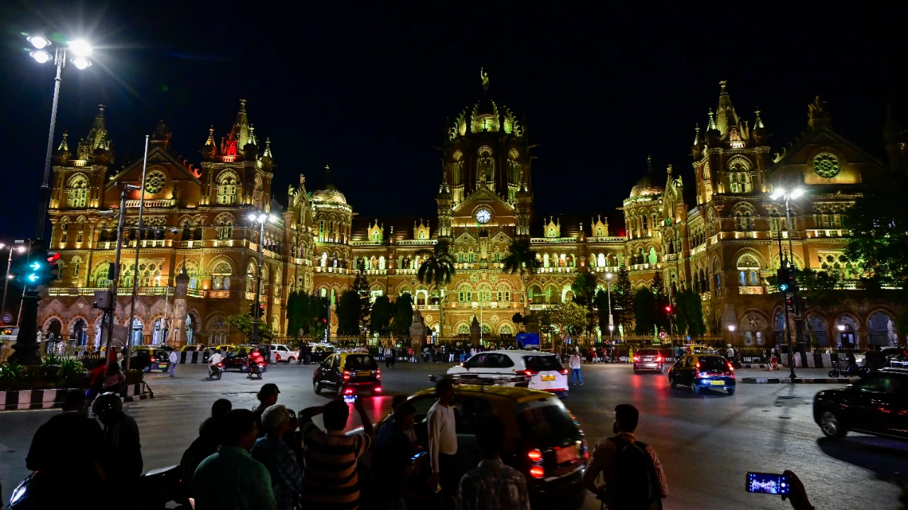 The Chhatrapati Shivaji Maharaj Terminus is a historic railway terminus in Mumbai. (Photo credit: Anshuman Poyrekar/HT via Getty Images)