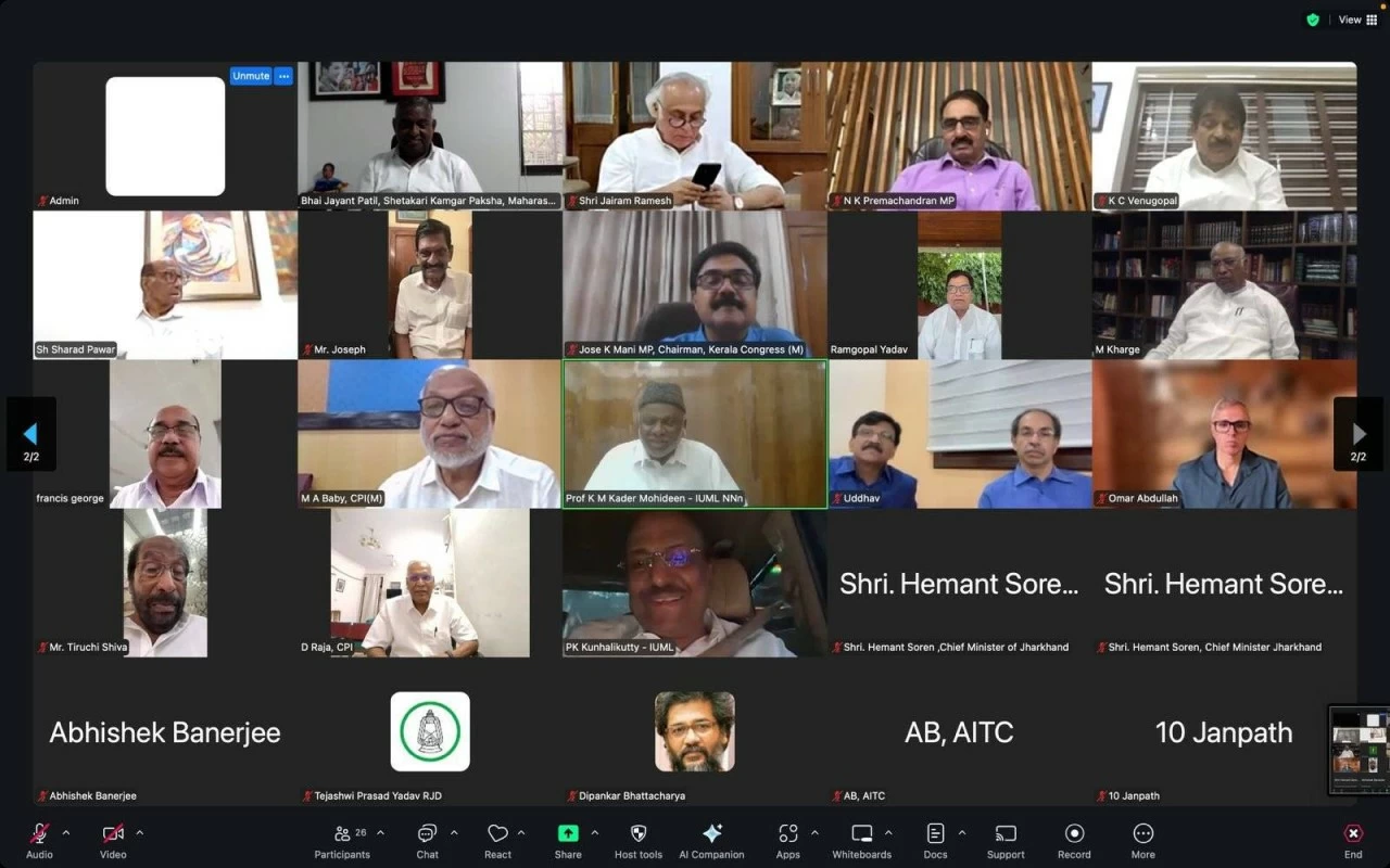 INDIA bloc holds virtual meet ahead of monsoon session, finalises joint strategy (Source: @Jairam_Ramesh/X)