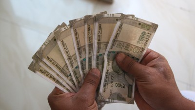 According to state police sources, the bundle of money recovered from the Sandeshkhali hotel contained only fake notes. (Photo credit: Firdous Nazir/NurPhoto via Getty Images)