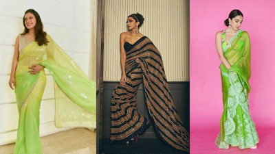 Add Bollywood glam to your Hariyali Teej celebrations with green saree outfit ideas.