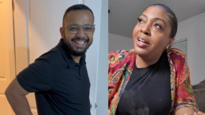 US woman speaks Marathi to her desi husband.