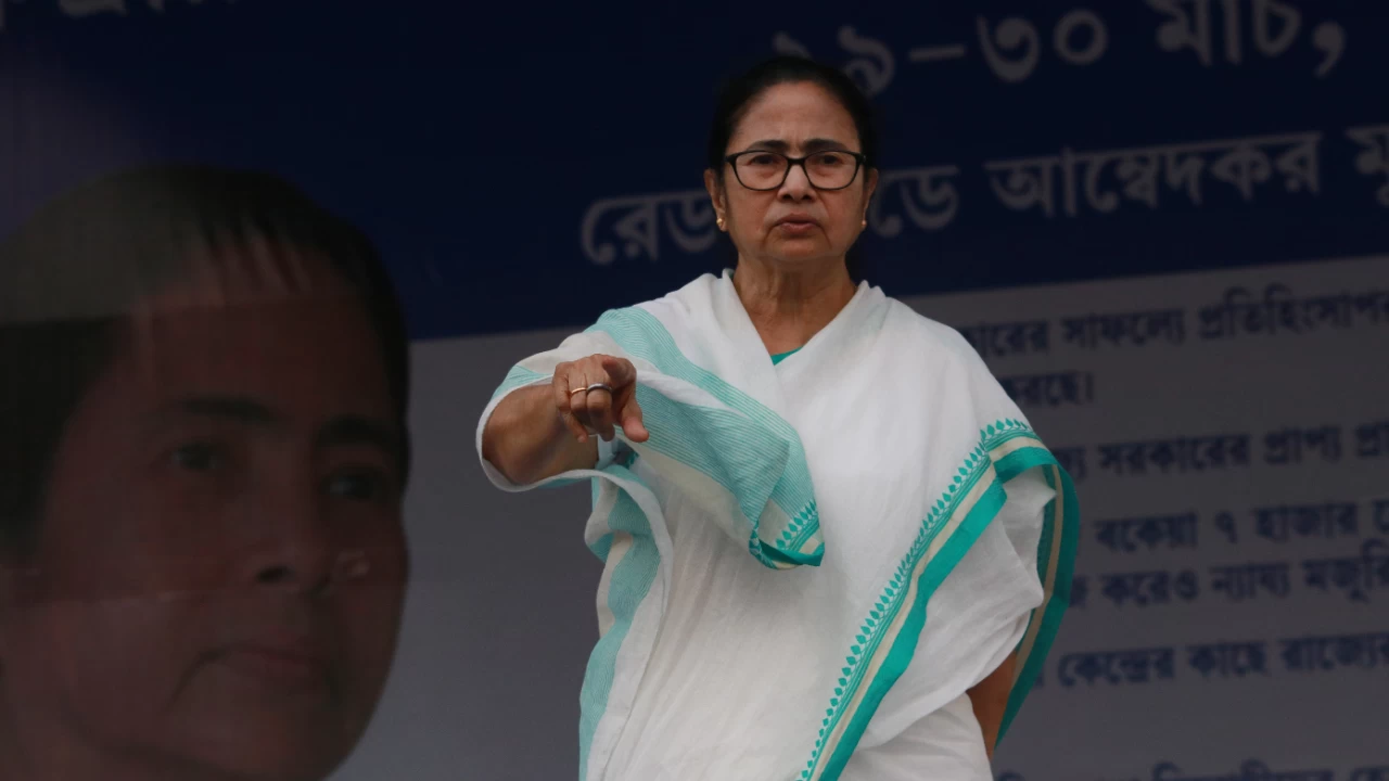 West Bengal Chief Minister Mamata Banerjee. (Photo credit: Debajyoti Chakraborty/NurPhoto via Getty Images)
