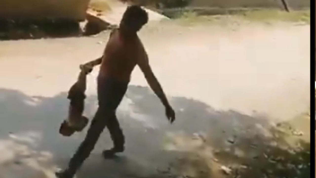 A man from UP parades with his 8-month-old son to pressure his wife for dowry