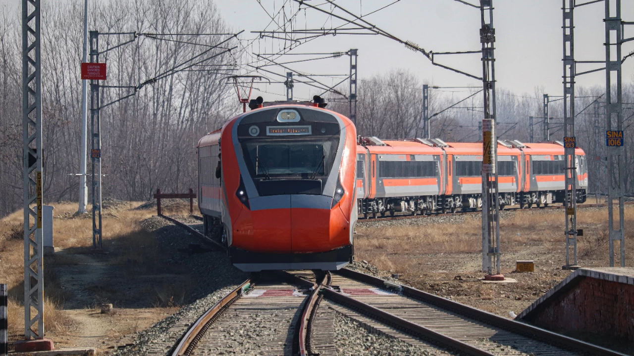 The Vande Bharat Express is a product of the &#039;Make in India&#039; initiative. (Photo credit: Firdous Nazir/NurPhoto via Getty Images)