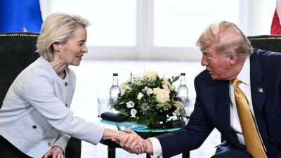 European Commission President Ursula von der Leyen with US President Donald Trump