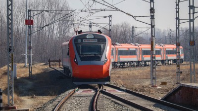 The Vande Bharat Express is a product of the &#039;Make in India&#039; initiative. (Photo credit: Firdous Nazir/NurPhoto via Getty Images)