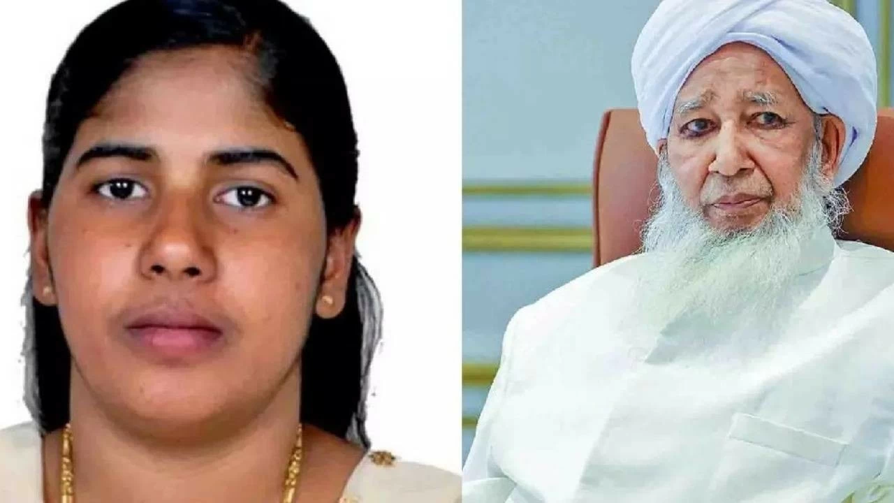 Nimisha Priya (L), Kanthapuram Musliyar (R)