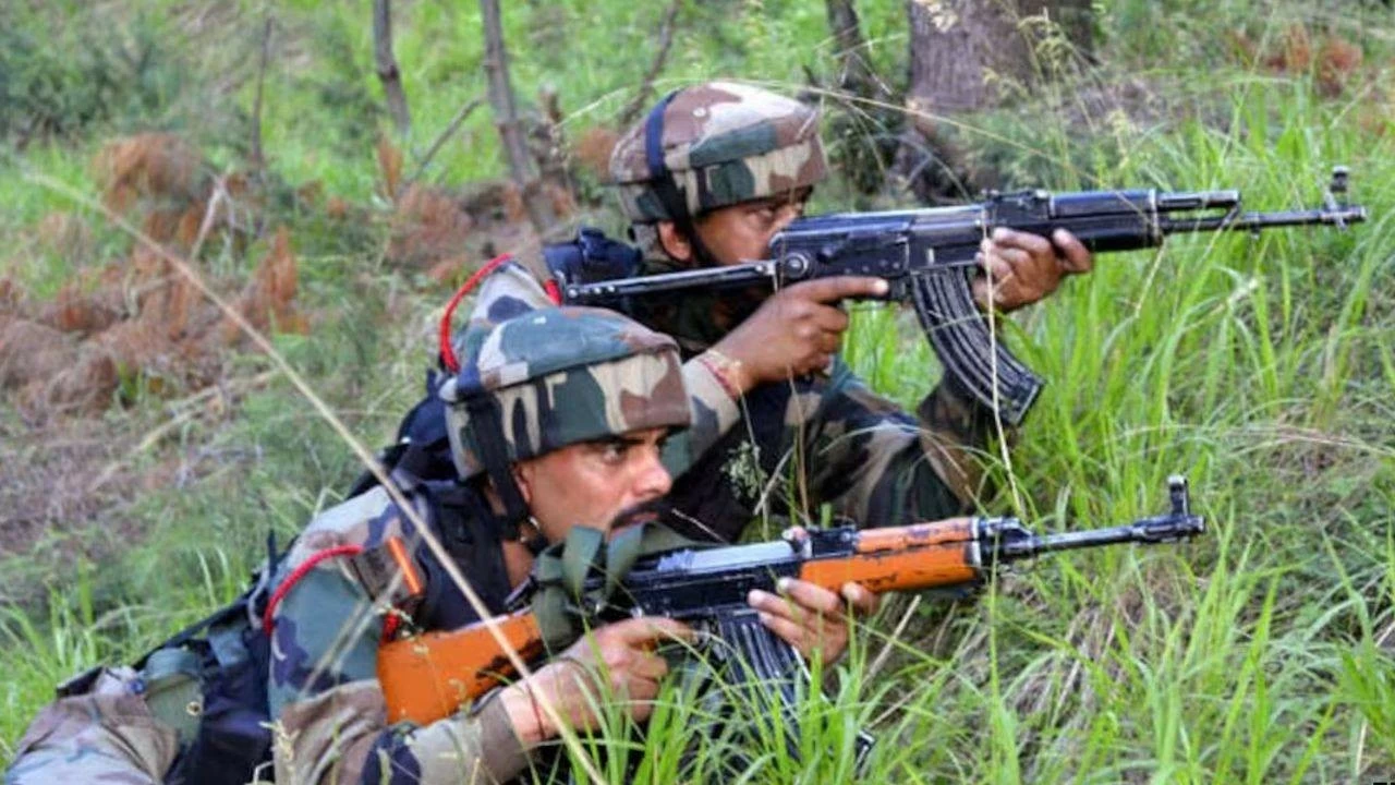 During the encounter, forces recovered an M4 carbine, two AK rifles, and grenades from the hideout.