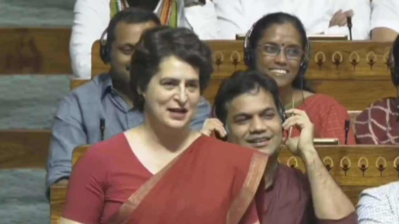 Priyanka Gandhi lashes out at Amit Shah in Parliament
