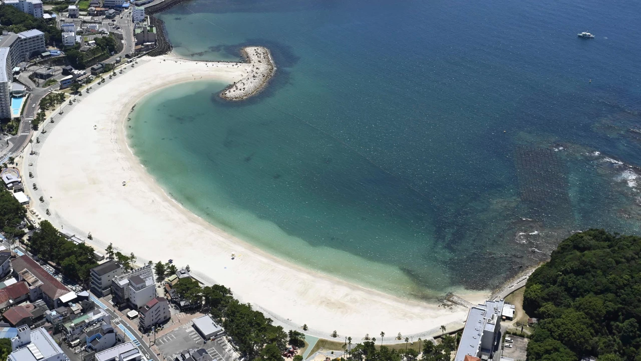 An empty beach in Shirahama, Wakayama prefecture, western Japan after the earthquake. (Photo credit: AP/PTI)