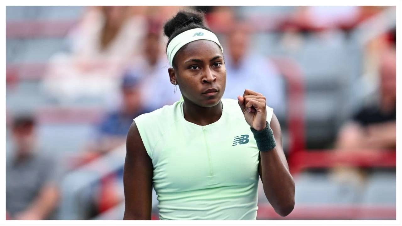 Coco Gauff wins against Veronika Kudermetova in Montreal.