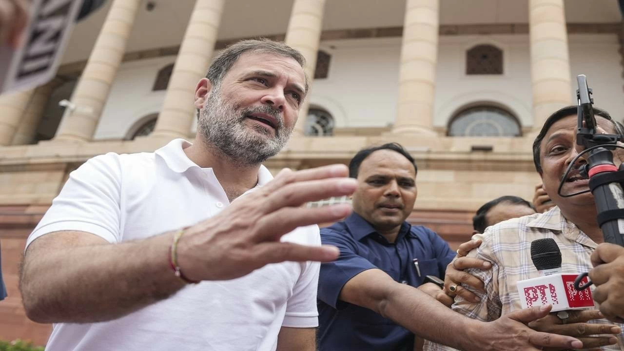 Leader of Opposition in the Lok Sabha Rahul Gandhi during the Monsoon session of Parliament, in New Delhi, on Friday. 