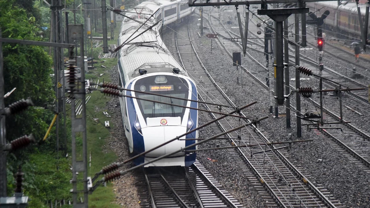 The Patna-Gomti Nagar (Lucknow) Vande Bharat Express is the 51st Vande Bharat Express train of India. (Photo credit: Santosh Kumar/HT via Getty Images)