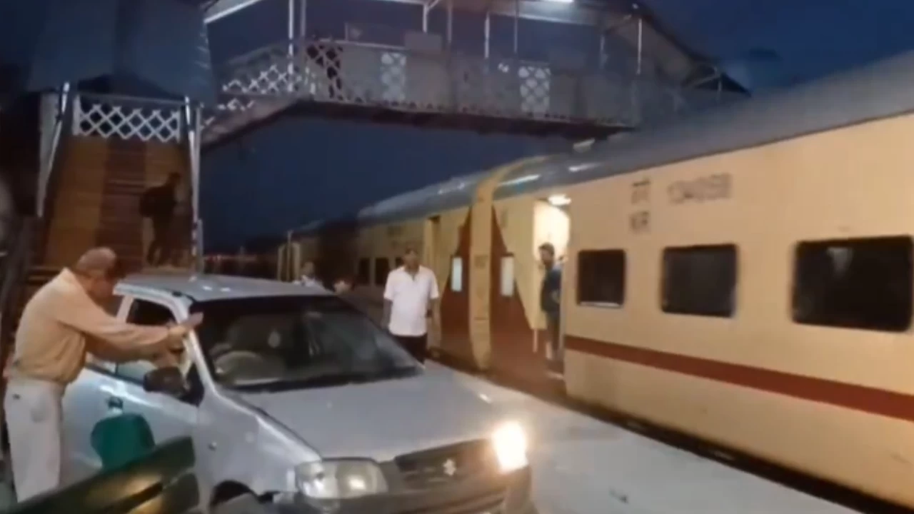 Drunk man drives onto Meerut Railway's platform