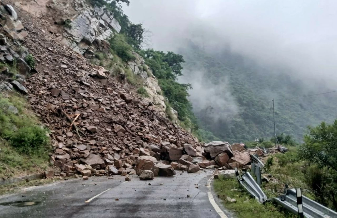 Uttarkashi-Gangotri road blocked by debris following a landslide