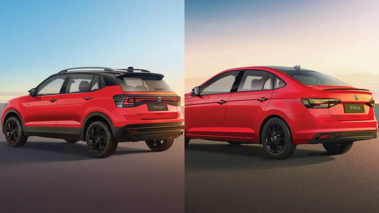 Volkswagen Taigun and Virtus in Flash Red