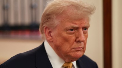 The photo of Donald Trump was tampered with, as were the barcode and other details. (Photo credit: Reuters)