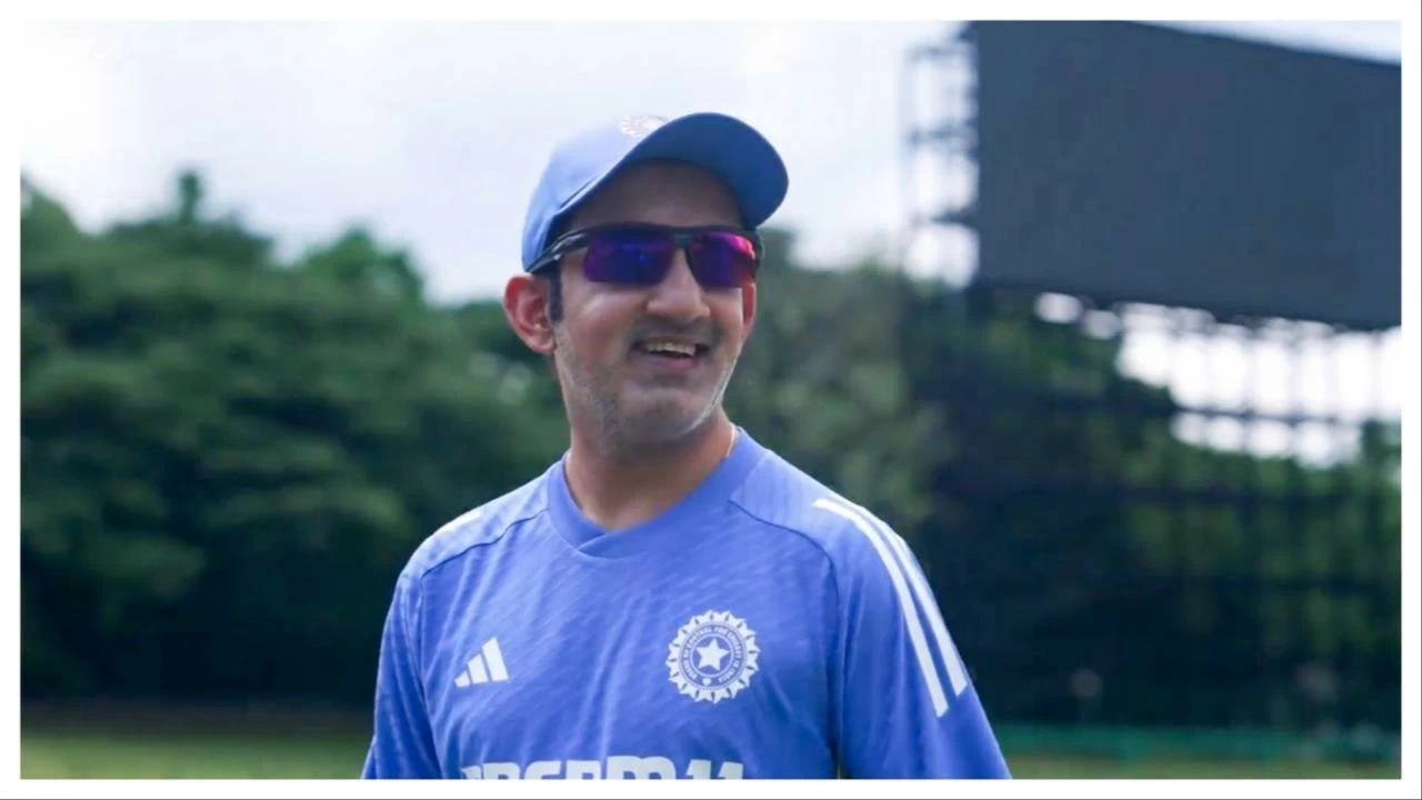 Indian men's cricket team head coach Gautam Gambhir during a training session ahead of the first T20 match between India and Sri Lanka.