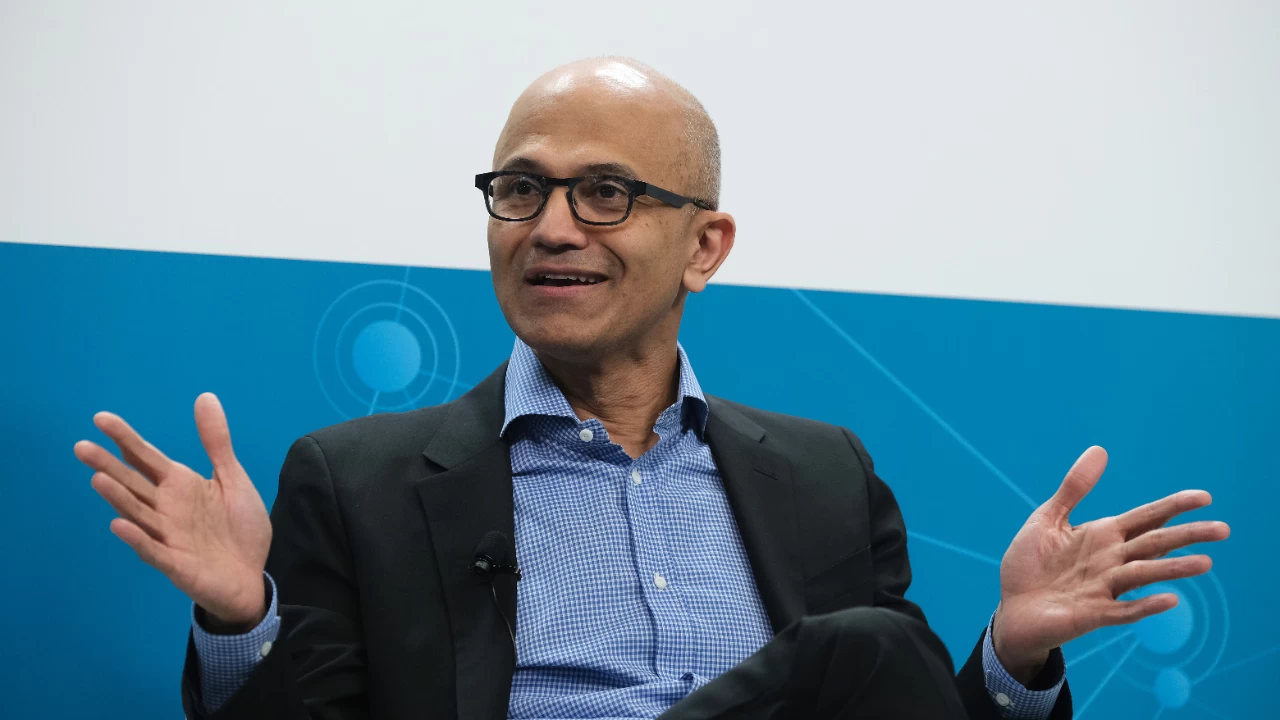 Discussions allegedly took place between Microsoft CEO Satya Nadella and Yossi Sariel, the head of Unit 8200. (Photo credit: Sean Gallup/Getty Images)