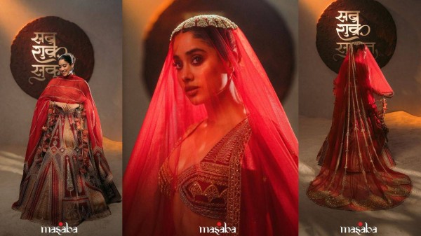 Janhvi Kapoor dazzles as Masaba bride in Tenu Takdi Ravah lehenga.