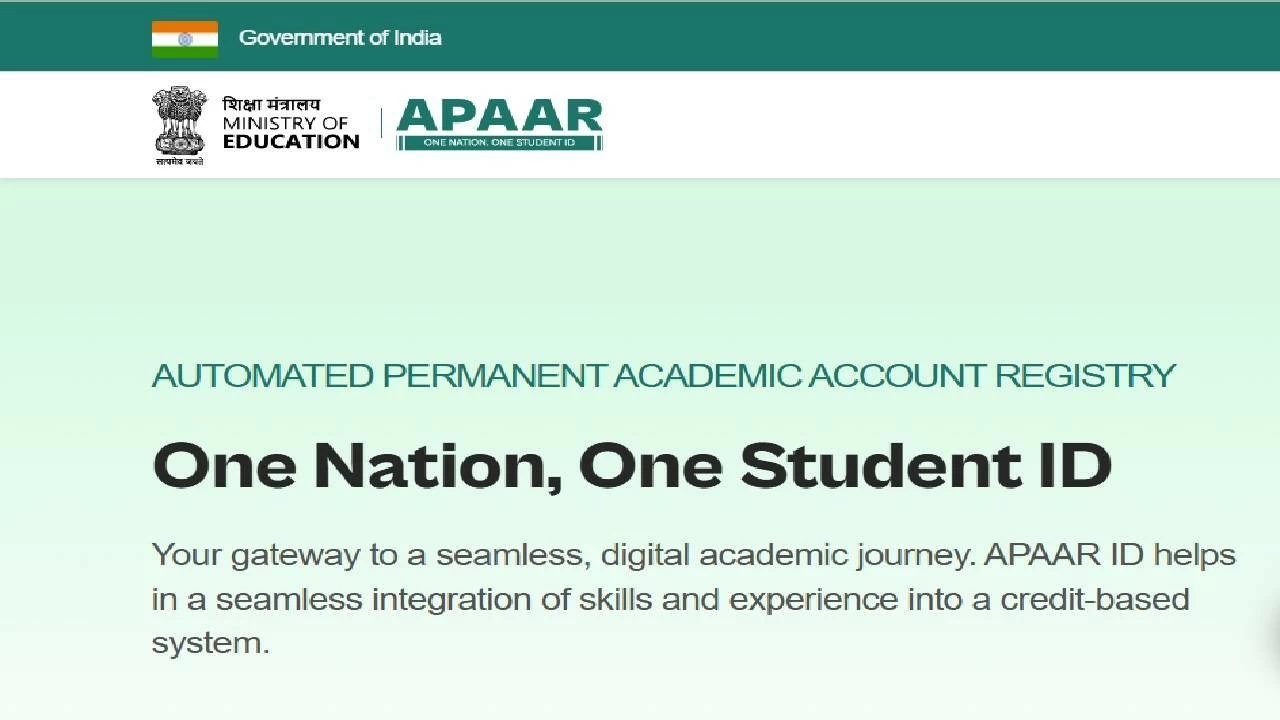 APAAR ID. (Image: Official Website)