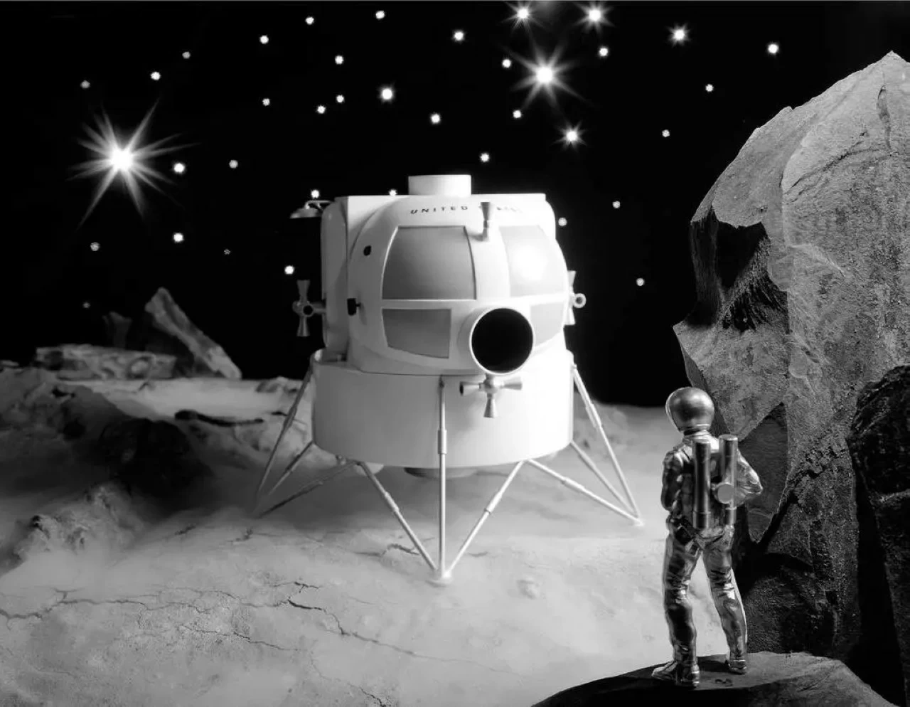 Concept of the &#039;Bug&#039; Apollo Moon lander in 1963. 