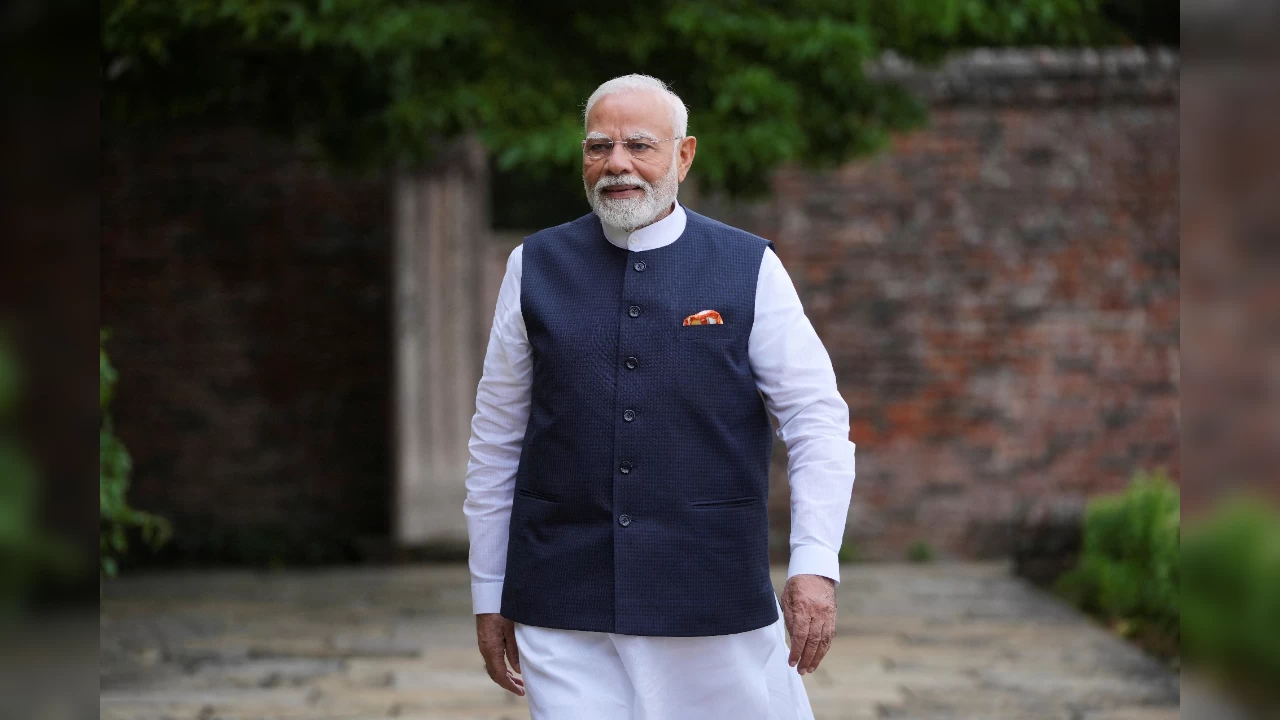 During the inauguration of the flats, PM Modi planted a Sindoor sapling at the premises. (Photo credit: Reuters)