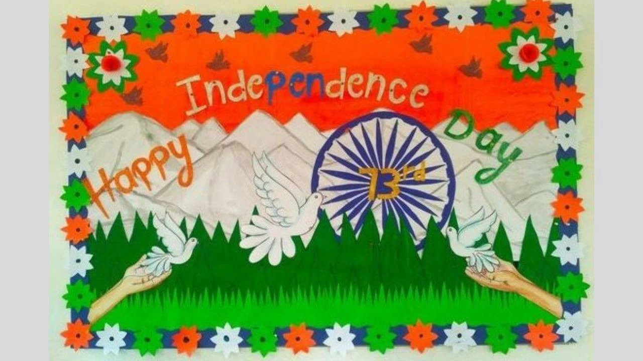 Creative Independence Day board decoration ideas for school and library