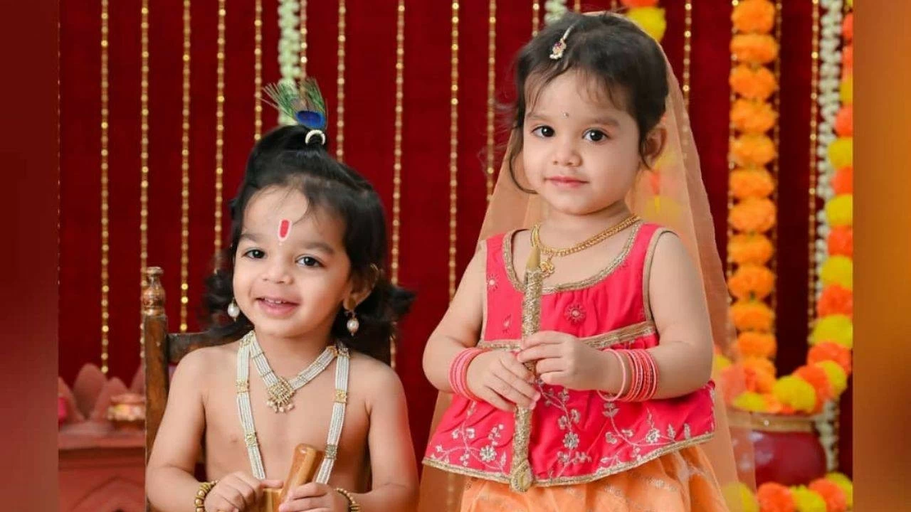 Cute Radha outfit ideas for your baby girl this Janmashtami 