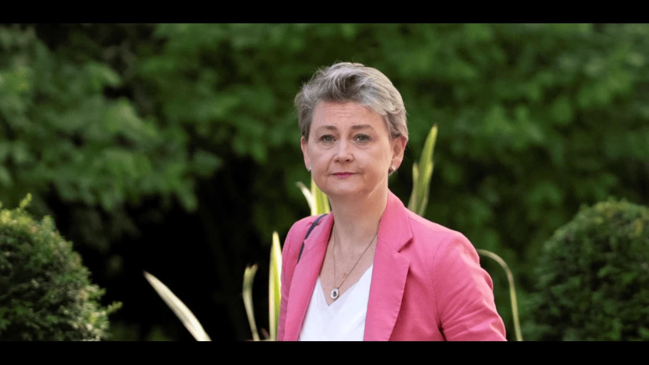 Britain’s Home Secretary Yvette Cooper.