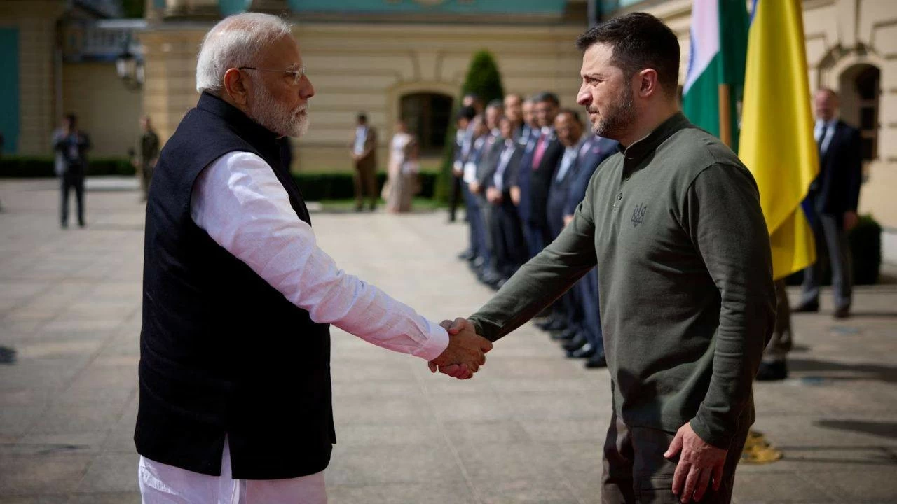 File photo of Prime Minister Narendra Modi with Ukrainian President Volodymyr Zelenskyy