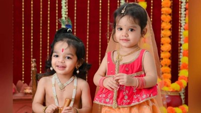 Cute Radha outfit ideas for your baby girl this Janmashtami 