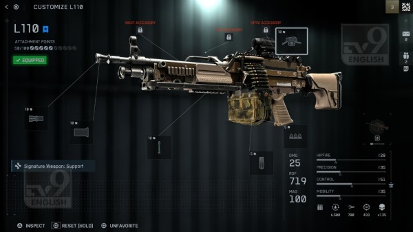 Battlefield 6 open beta - L110 weapon 