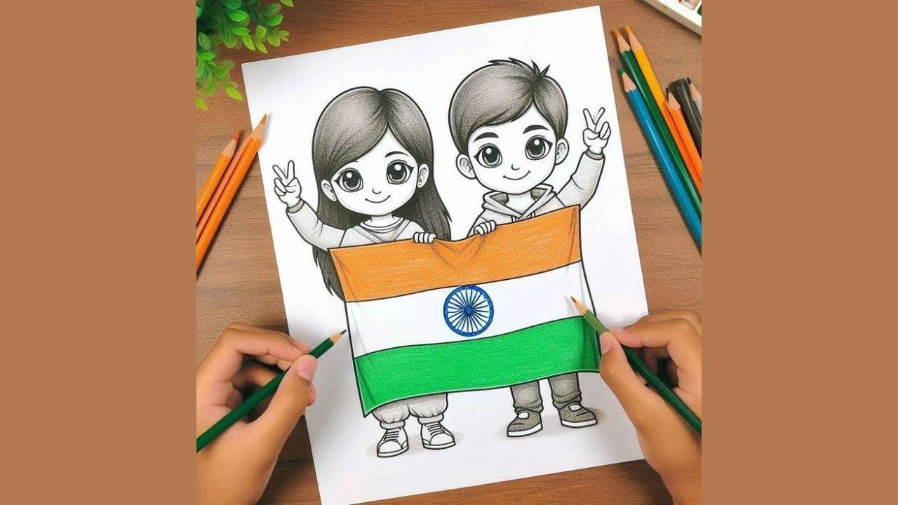 Simple drawing ideas for kids to win Independence Day contest