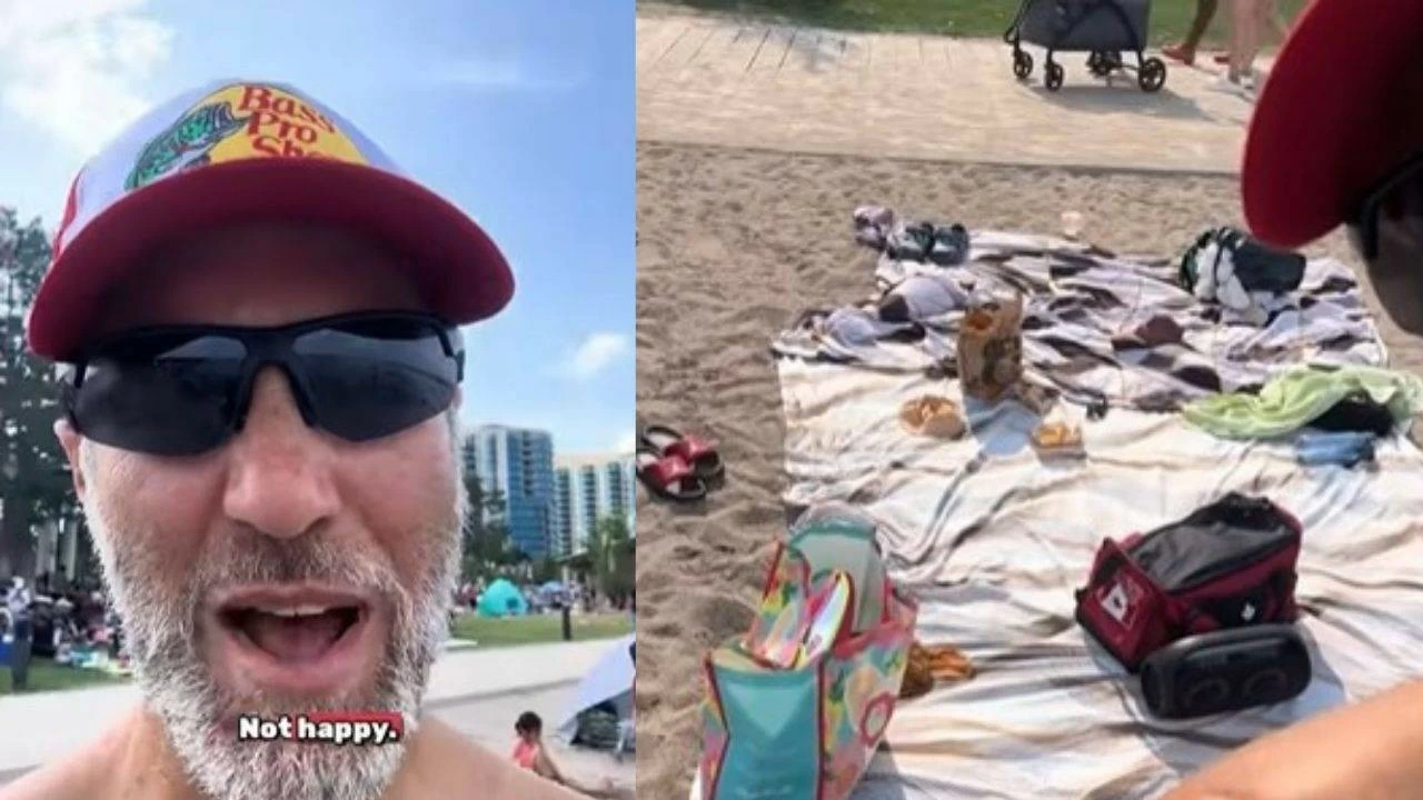 Canadian man annoyed after Indians play loud music at beach.