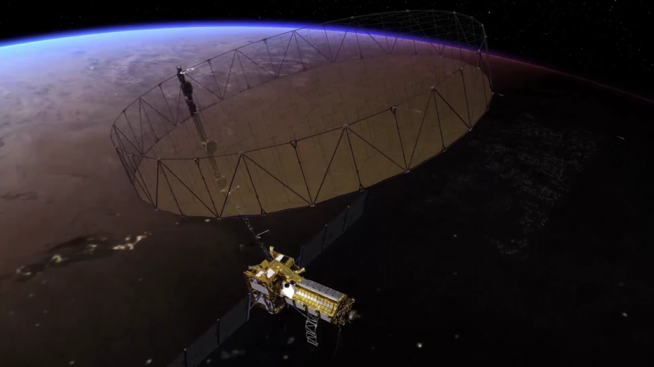 Illustration of the fully deployed antenna. 