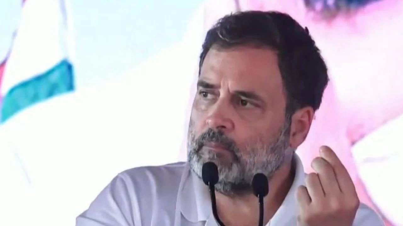 Congress leader Rahul Gandhi speaks at a the 'Voter Adhikar Rally' in Bihar's Sasaram 
