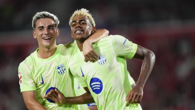Lamine Yamal scored in Barcelona&#039;s 3-0 win in their La Liga opener.