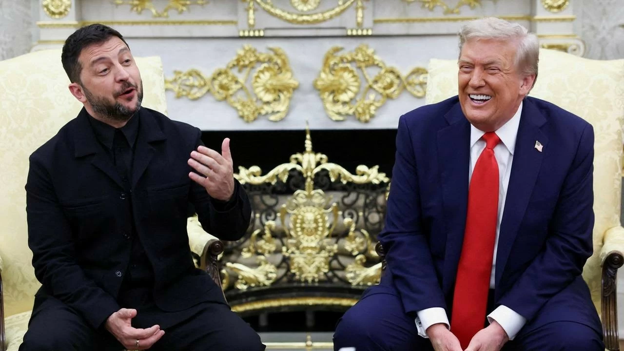 Trump greeted the Ukrainian warmly upon his arrival outside the White House, expressing admiration for his black suit.