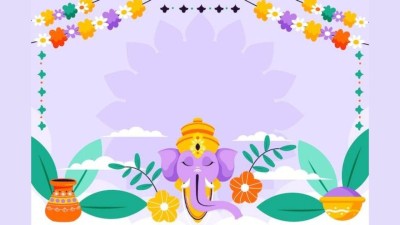Easy Ganesh Chaturthi banner background ideas for students