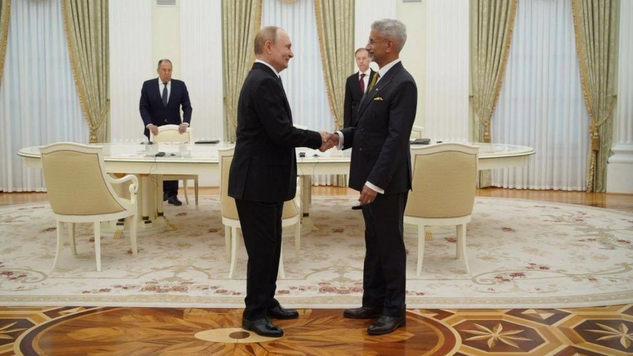 External Affairs Minister S Jaishankar on Thursday met Russian President Vladimir Putin at the Kremlin