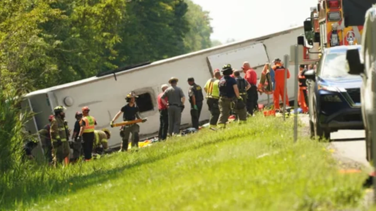 Rescue teams arrived soon after the bus accident